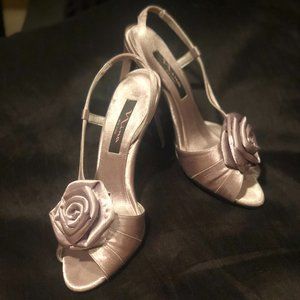 Nina Black Satin Heel